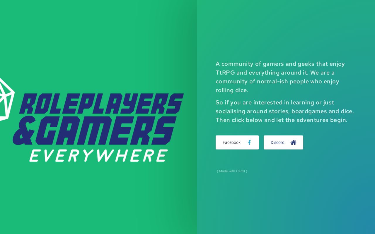 Roleplayers and Gamers Everywhere